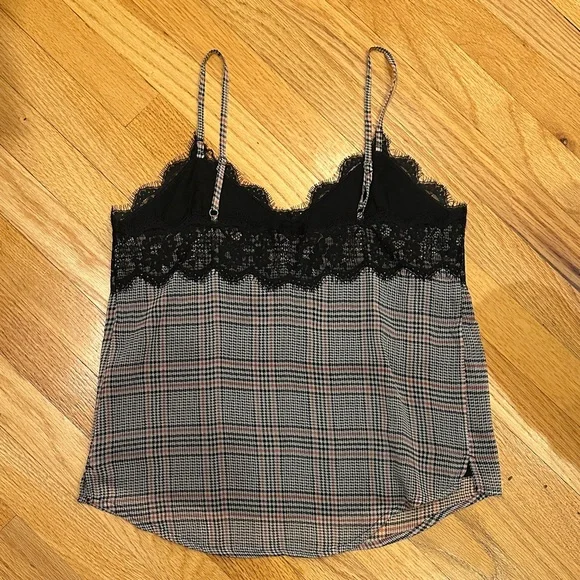 Abercrombie & Fitch Black Lace Plaid Cami - Picture 3 of 3